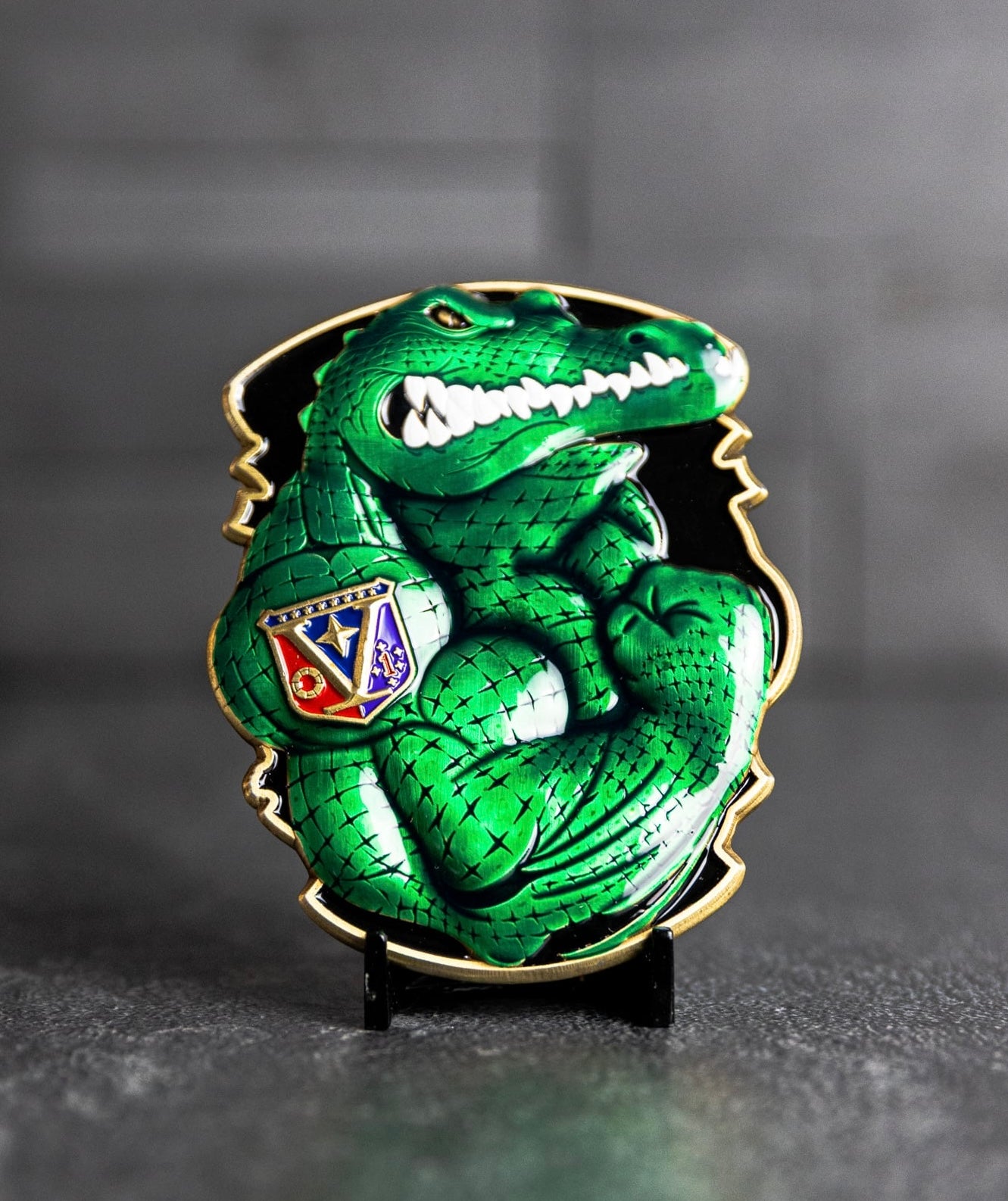 USS Peleliu (LHA-5) "The Iron Nickel" 3D Gator Challenge Coin