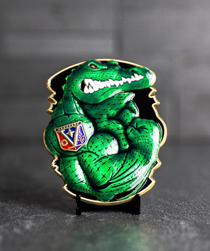 USS Peleliu (LHA-5) "The Iron Nickel" 3D Gator Challenge Coin