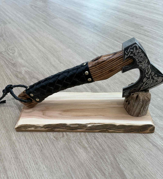 Driftwood Axe Stand w/ Axe