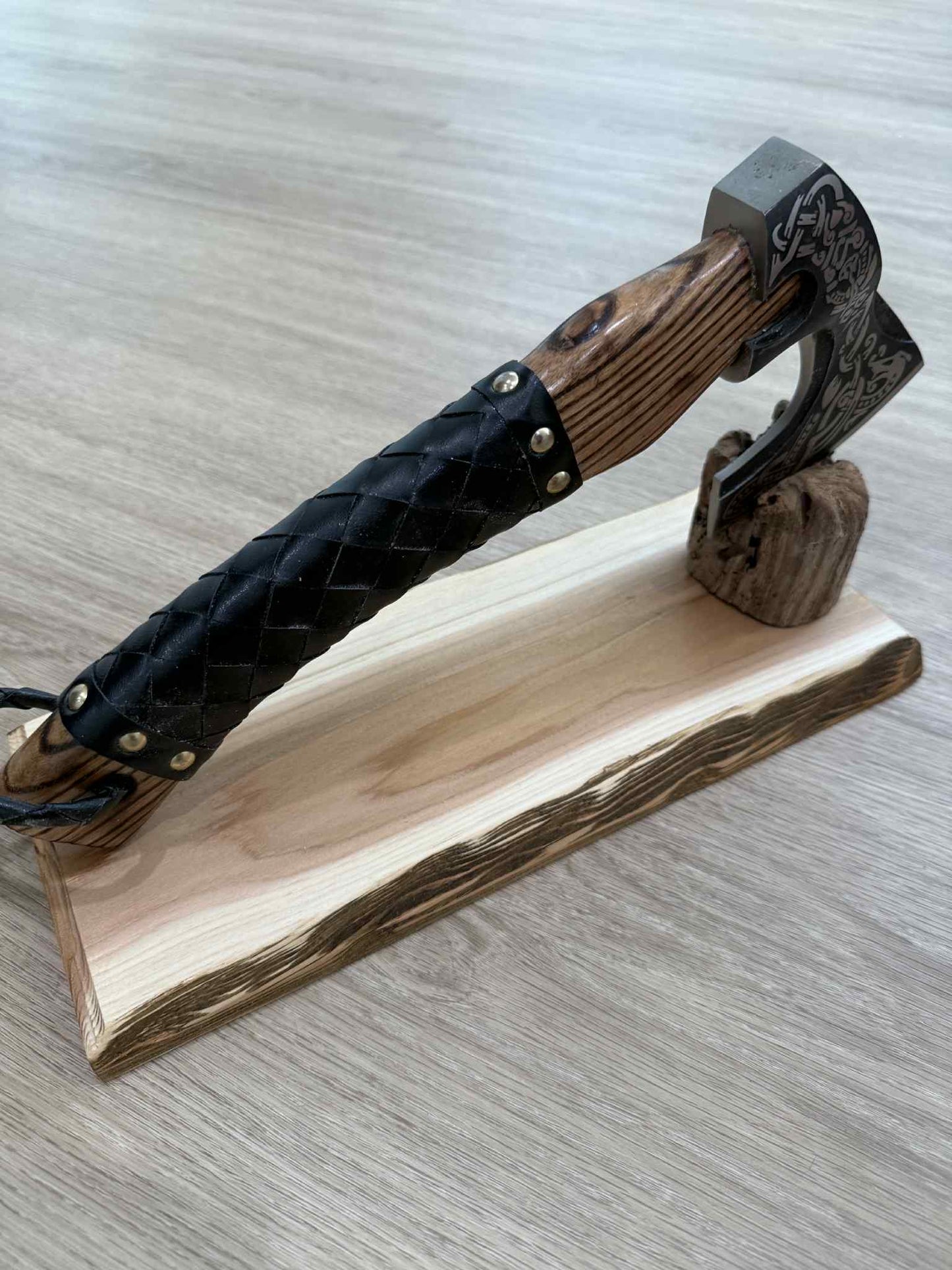 Driftwood Axe Stand w/ Axe